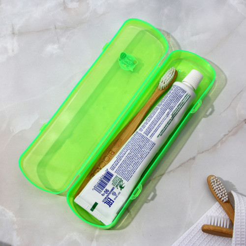 Футляр для зубной щётки и пасты, зеленый , 21 х 5,5 см (производитель не указан)
