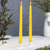 Набор свечей витых, 2,2х 25 см, 2 штуки, жёлтый, подвес Дарим Красиво