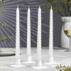 Набор свечей витых, 2,2х 25  см, лакированная 4 штуки, белый (производитель не указан)
