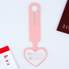 Бирка на чемодан в виде сердца, розовая (производитель не указан)