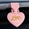 Бирка на чемодан в виде сердца, розовая (производитель не указан)