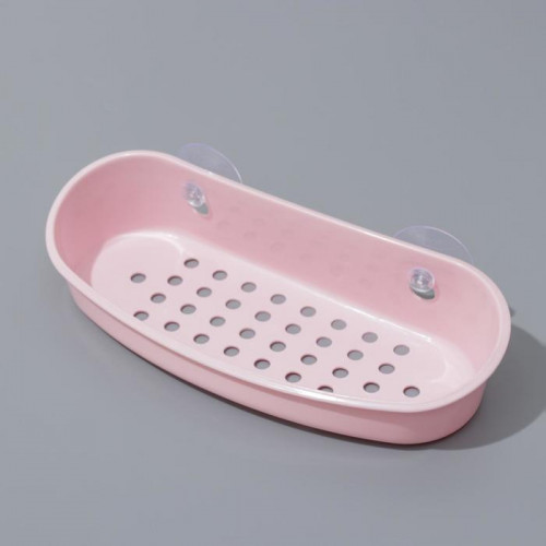 Держатель для ванных принадлежностей на присосках, 23×10×5 см, цвет МИКС (производитель не указан)