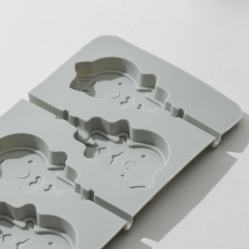 Форма силиконовая для леденцов Доляна «Девочка, мальчик», 24×9,5 см, 6 ячеек, с палочками, цвет МИКС Доляна