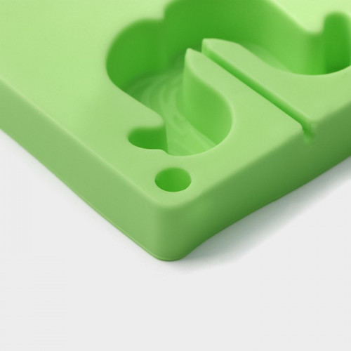 Форма силиконовая для леденцов Доляна «Усы», 28,5×16×2 см, 10 ячеек, с палочками, цвет МИКС Доляна