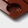 Форма силиконовая для леденцов Доляна «Леденец», 9,5×24 см, 6 ячеек (4×1,3 см), с палочками, цвет МИКС Доляна