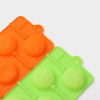 Форма силиконовая для леденцов Доляна «Смайл», 24×9,5 см, 6 ячеек (d=4 см), с палочками, цвет МИКС Доляна