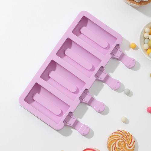 Форма для мороженого «Сицилия», 19,5×11 см, 4 ячейки (6,8×3,5 см), цвет МИКС (производитель не указан)