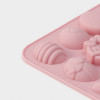 Форма силиконовая для кондитерских украшений Доляна «Пасхальные кролики», 19×12,5×1 см, 18 ячеек, цвет розовый Доляна