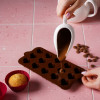 Форма силиконовая для шоколада Доляна «Сердце», 21×10×1,5 см, 15 ячеек (3×2,3 см), цвет коричневый Доляна