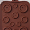 Форма силиконовая для украшений Доляна «Пуговки», 22×10,5 см, 19 ячеек, цвет коричневый Доляна