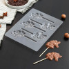 Форма для шоколада и конфет «Единорог», 5 ячеек, 24×18,5×1 см (производитель не указан)