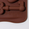 Форма силиконовая для украшений Доляна «Ключики», 21×10,5×1,5 см, 8 ячеек, цвет коричневый Доляна