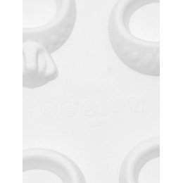 Форма для шоколада Доляна «Колечки», силикон, 27.9×16.1×1 см, белая