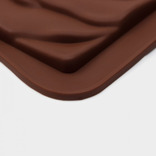 Форма для шоколада Доляна «Роза», 17,5×10,5×1 см, цвет коричневый Доляна