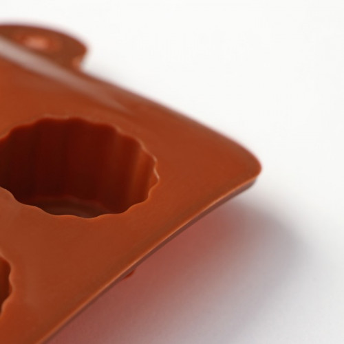 Форма для шоколада Доляна «Конди», 20×11×1,5 см, 15 ячеек (2,5×2,5×1,5 см), цвет коричневый Доляна