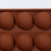 Форма силиконовая для украшений Доляна «Мячики», 21×10,5×1,5 см, 18 ячеек, цвет коричневый Доляна