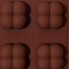 Форма для шоколада Доляна «Креоль», 21×10,5×2,5 см, 15 ячеек, цвет коричневый Доляна