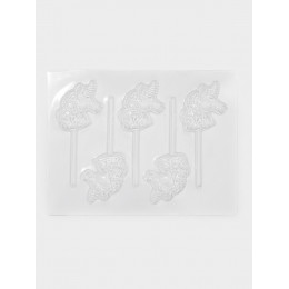 Форма для шоколада и конфет «Единорог», 5 ячеек, 24×18.5×1 см, прозрачная