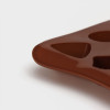 Форма силиконовая для шоколада Доляна «Лакомство», 21×10,4 см, 15 ячеек, цвет коричневый Доляна