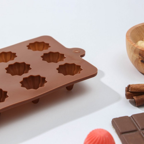 Форма для шоколада Доляна «Трюфели», 21×10×2,2 см, 15 ячеек, цвет шоколадный Доляна