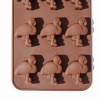Форма силиконовая для украшений Доляна «Фламинго», 20×10,5 см, 12 ячеек (3,5×2,6×1,5 см), цвет шоколадный Доляна