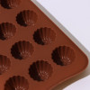 Форма для шоколада Доляна «Ассорти», 21,5×10,4×1,5 см, 15 ячеек, цвет коричневый Доляна