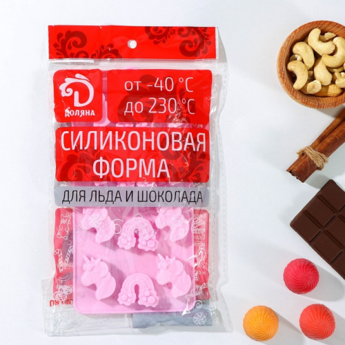 Форма для шоколада Доляна «Сказка», силикон, 22×10.7×1.5 см, 12 ячеек, МИКС Доляна