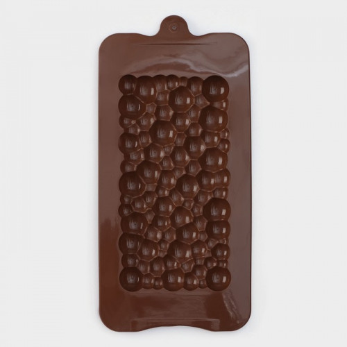 Форма для шоколада Доляна «Воздушный», 21×10,1×1 см, цвет коричневый Доляна