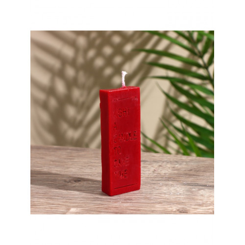 Свеча формовая с надписью Light a candle, 1.5×1.5×8.5 см, соевый воск, МИКС (производитель не указан)