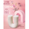Свеча фигурная формовая U, 3×7×8 см, cоевый воск (производитель не указан)