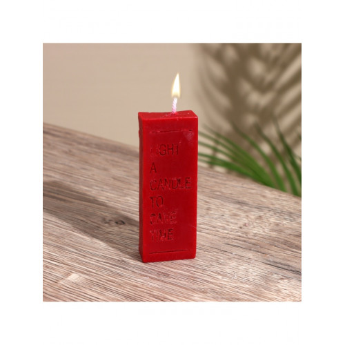 Свеча формовая с надписью Light a candle, 1.5×1.5×8.5 см, соевый воск, МИКС (производитель не указан)