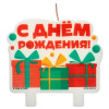 Свеча для торта «С днем рождения», 8×8 см, Чебурашка ЧЕБУРАШКА