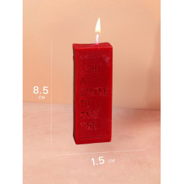 Свеча формовая с надписью Light a candle, 1.5×1.5×8.5 см, соевый воск, МИКС