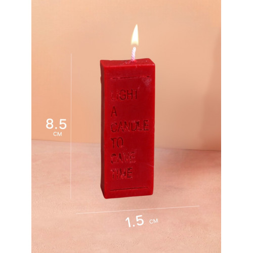 Свеча формовая с надписью Light a candle, 1.5×1.5×8.5 см, соевый воск, МИКС (производитель не указан)