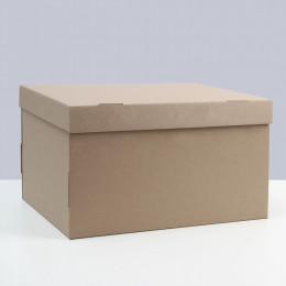 Коробка складная, крышка-дно, бурая, 35 х 25 х 20 см