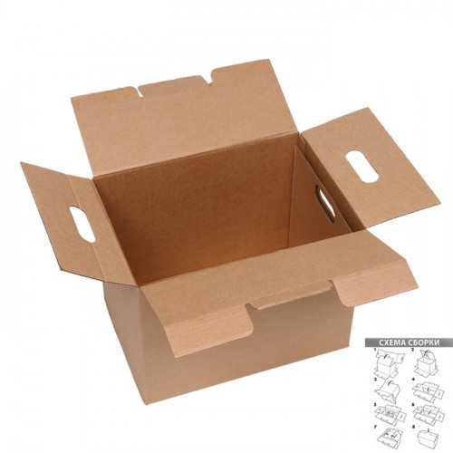 Коробка для переезда, бурая, 40 х 28 х 30 см UPAK LAND