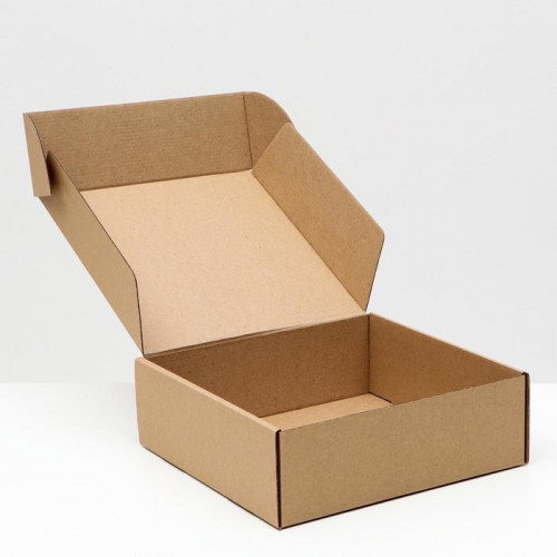 Коробка самосборная, крафт, 24 х 23 х 8 см (производитель не указан)