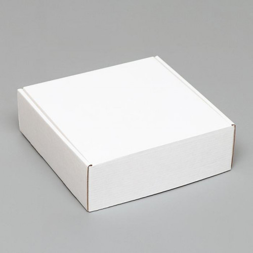 Коробка самосборная, белая, 21 х 21 х 7 см (производитель не указан)