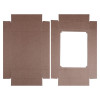 Коробка сборная без печати крышка-дно бурая с окном 29×23.5×6 см (производитель не указан)