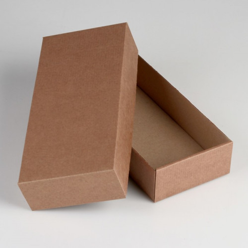 Коробка сборная без печати крышка-дно бурая без окна 24 х 11,5 х 4,5 см (производитель не указан)