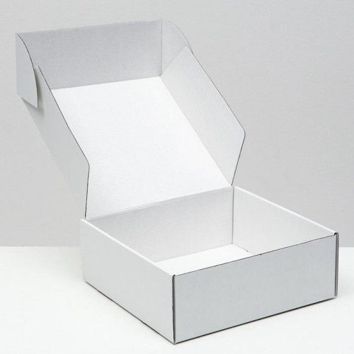 Коробка самосборная, белая, 26 х 25 х 9,5 см (производитель не указан)
