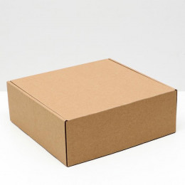 Коробка самосборная, крафт, 26 х 25 х 9,5 см