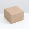 Коробка складная, бурая, 20 х 19 х 13 см (производитель не указан)