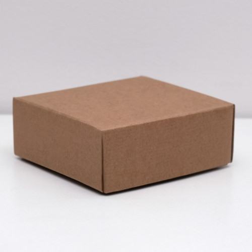 Коробка сборная без печати крышка-дно бурая без окна 14,5 х 14,5 х 6 см (производитель не указан)