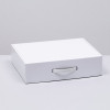 Коробка самосборная, белая, ламинированная, 25 х 32 х 8,5 см (производитель не указан)