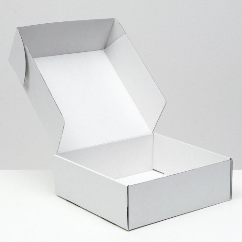 Коробка самосборная, белая, 28 х 27 х 9,5 см (производитель не указан)