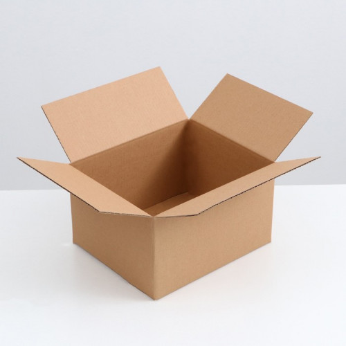 Коробка складная, бурая, 30 х 25 х 17 см (производитель не указан)