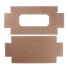 Коробка сборная без печати крышка-дно бурая с окном 24 х 11 х 4,5 см (производитель не указан)