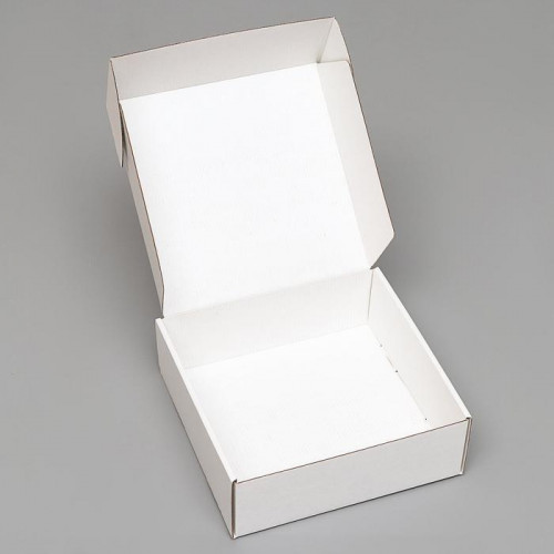 Коробка самосборная, белая, 23 х 23 х 8 см (производитель не указан)