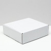 Коробка самосборная, белая, 22,5 х 21 х 7 см (производитель не указан)